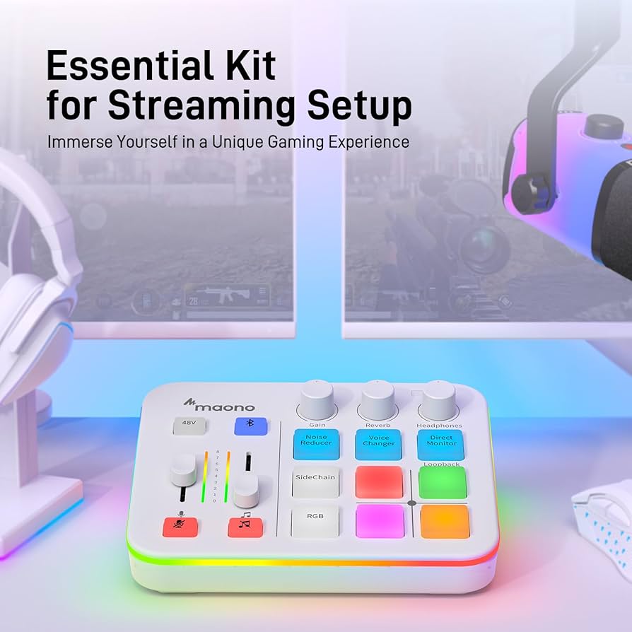 Amazon.com: MAONO Gaming Audio Mixer, Audio Interface with Pro